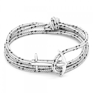 GREY DASH ADMIRAL SILVER AND ROPE BRACELET