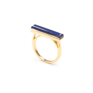 Channel Ring - Lapis Lazuli & Gold