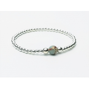 Sterling Silver And Emperor Jasper Bracelet