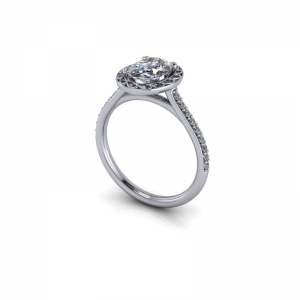 Diamond  ring mount  for 1.00ct Oval diamond.
