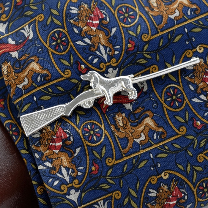 Gun and Spaniel Tie Slide