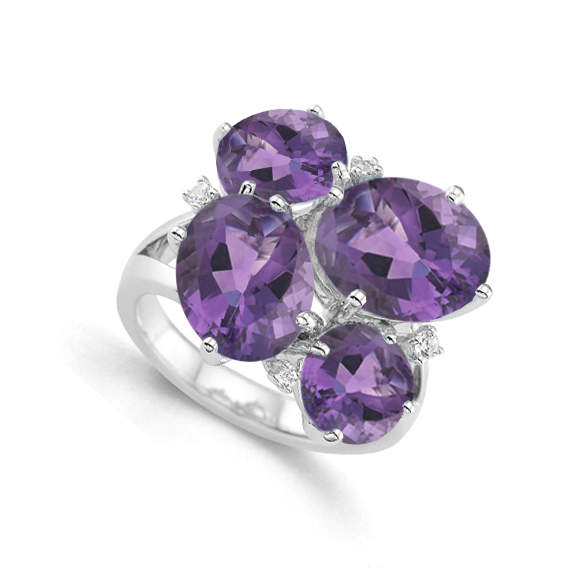Purple Rain Cocktail Ring