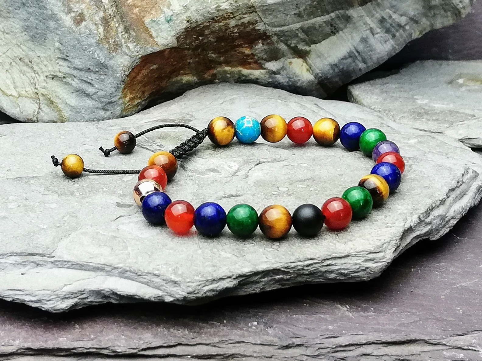 Multi Gemstone Beaded Bracelet
